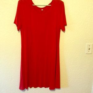 XL red tshirt dress